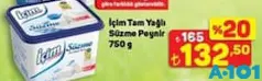 İÇİM TAM YAĞLI SÜZME PEYNİR 750 G